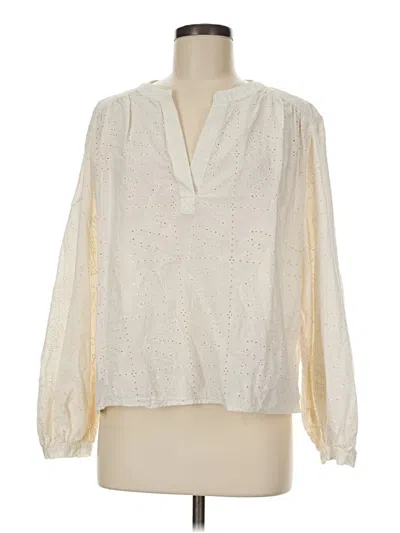 Pre-owned Universal Thread Long Sleeve Blouse In Ivory