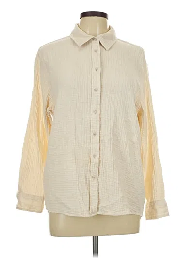 Pre-owned Universal Thread Long Sleeve Blouse In Ivory