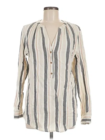 Pre-owned Universal Thread Long Sleeve Blouse In Ivory