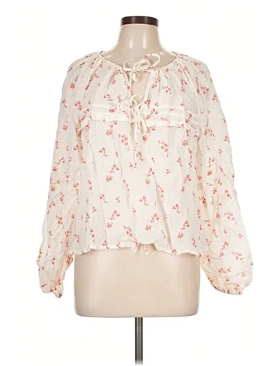 Pre-owned Universal Thread Long Sleeve Blouse In Ivory