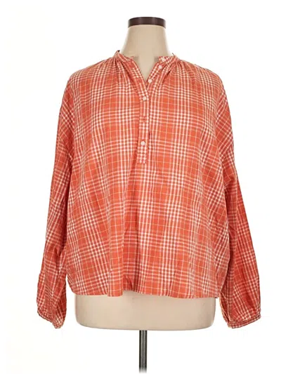 Pre-owned Universal Thread Long Sleeve Blouse In Orange