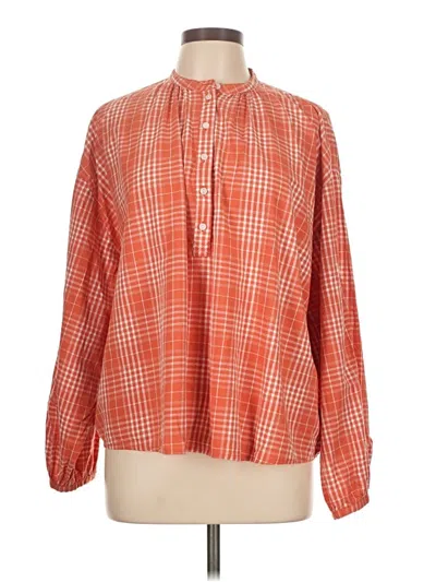 Pre-owned Universal Thread Long Sleeve Blouse In Orange