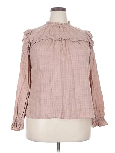 Pre-owned Universal Thread Long Sleeve Blouse In Pink