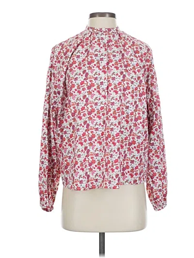 Pre-owned Universal Thread Long Sleeve Blouse In Red