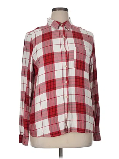 Pre-owned Universal Thread Long Sleeve Blouse In Red