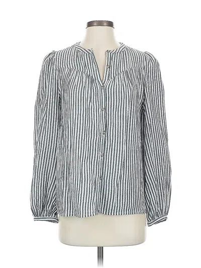 Pre-owned Universal Thread Long Sleeve Blouse In Silver