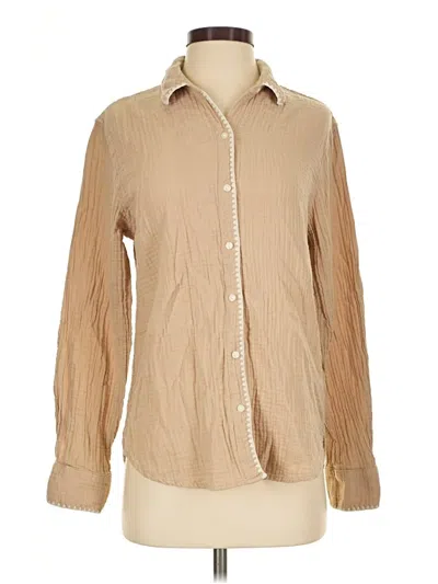 Pre-owned Universal Thread Long Sleeve Blouse In Tan