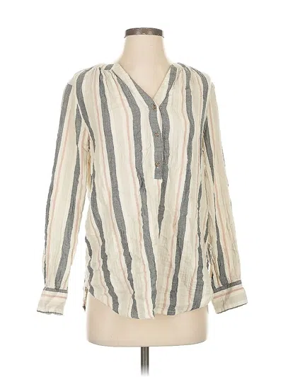 Pre-owned Universal Thread Long Sleeve Blouse In White