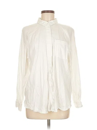 Pre-owned Universal Thread Long Sleeve Blouse In White