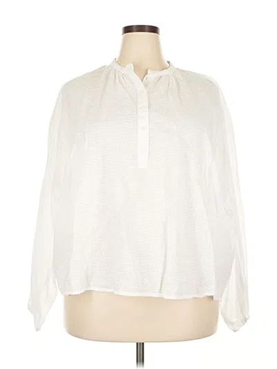 Pre-owned Universal Thread Long Sleeve Blouse In White
