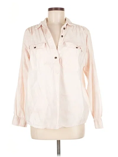 Pre-owned Universal Thread Long Sleeve Blouse In White