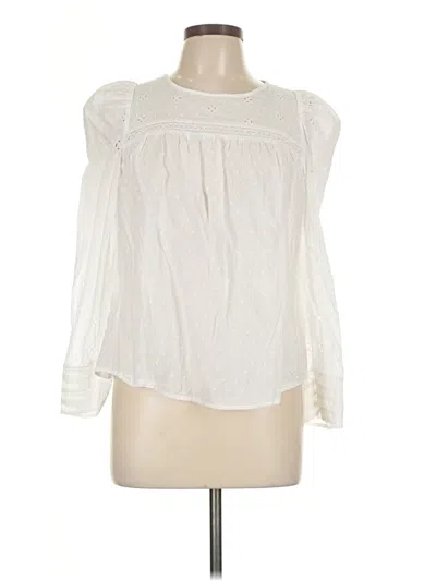 Pre-owned Universal Thread Long Sleeve Blouse In White
