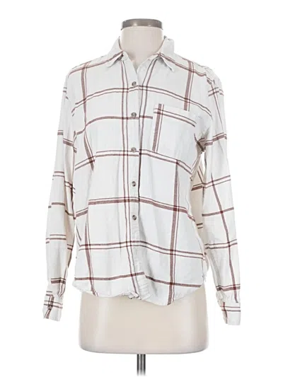 Pre-owned Universal Thread Long Sleeve Blouse In White