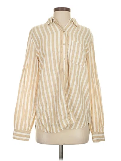 Pre-owned Universal Thread Long Sleeve Blouse In White