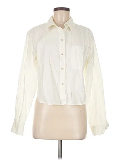 Pre-owned Universal Thread Long Sleeve Blouse In White