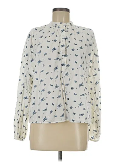 Pre-owned Universal Thread Long Sleeve Blouse In White