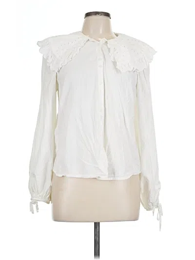 Pre-owned Universal Thread Long Sleeve Blouse In White