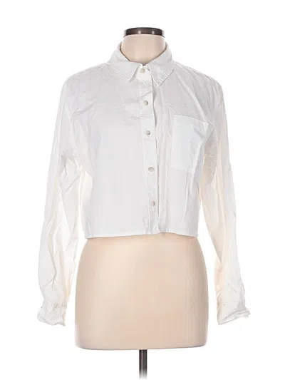 Pre-owned Universal Thread Long Sleeve Blouse In White