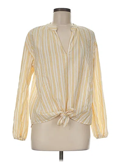 Pre-owned Universal Thread Long Sleeve Blouse In Yellow