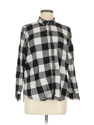 Pre-owned Universal Thread Long Sleeve Button Down Shirt In Black