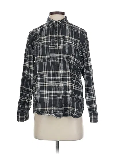 Pre-owned Universal Thread Long Sleeve Button Down Shirt In Black