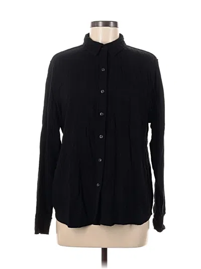 Pre-owned Universal Thread Long Sleeve Button Down Shirt In Black