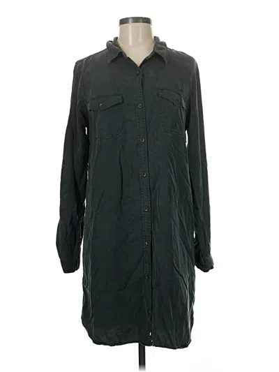 Pre-owned Universal Thread Long Sleeve Button Down Shirt In Black