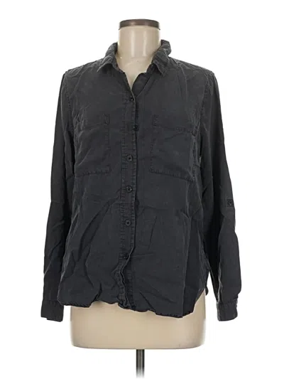 Pre-owned Universal Thread Long Sleeve Button Down Shirt In Black