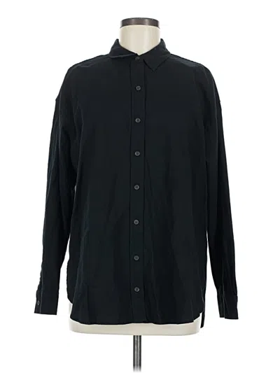 Universal Thread Long Sleeve Button Down Shirt In Black