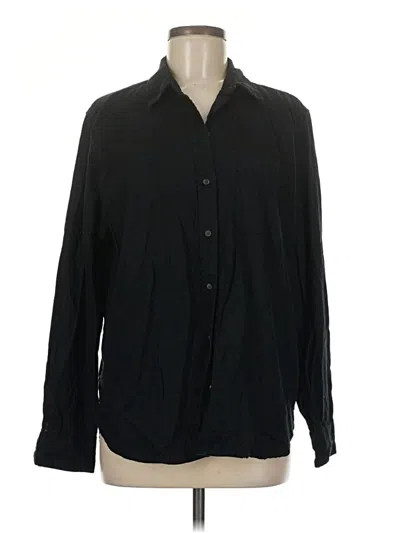 Pre-owned Universal Thread Long Sleeve Button Down Shirt In Black