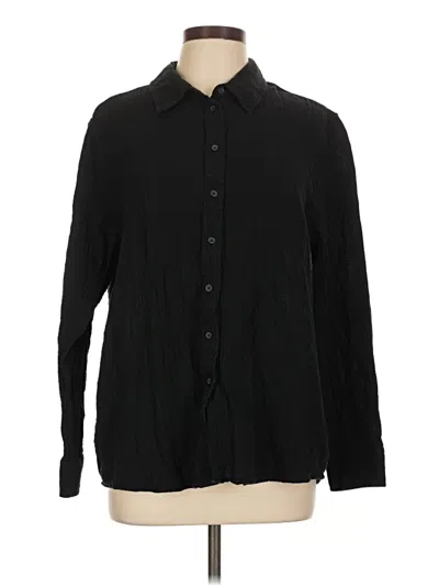 Pre-owned Universal Thread Long Sleeve Button Down Shirt In Black