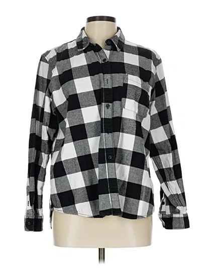 Pre-owned Universal Thread Long Sleeve Button Down Shirt In Black