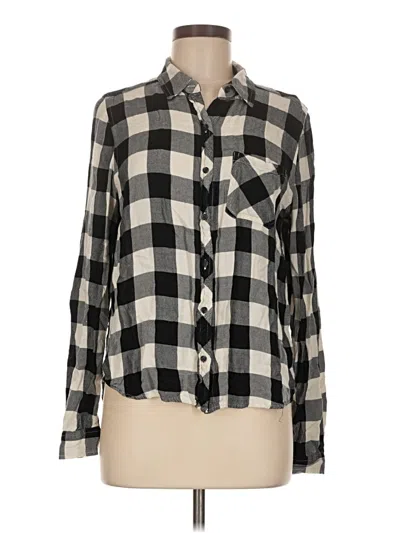 Pre-owned Universal Thread Long Sleeve Button Down Shirt In Black