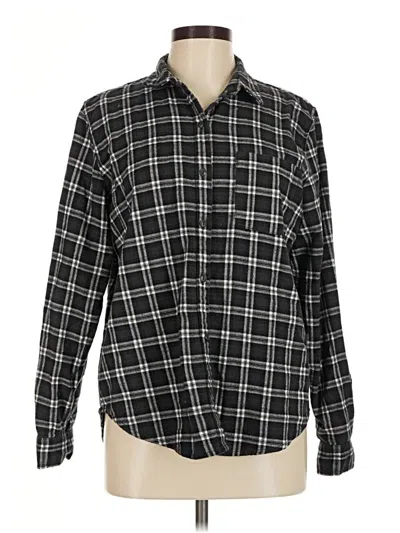 Pre-owned Universal Thread Long Sleeve Button Down Shirt In Black