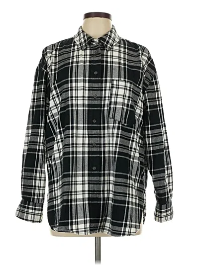 Pre-owned Universal Thread Long Sleeve Button Down Shirt In Black