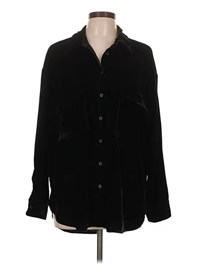Pre-owned Universal Thread Long Sleeve Button Down Shirt In Black
