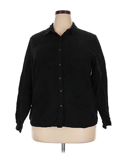 Pre-owned Universal Thread Long Sleeve Button Down Shirt In Black