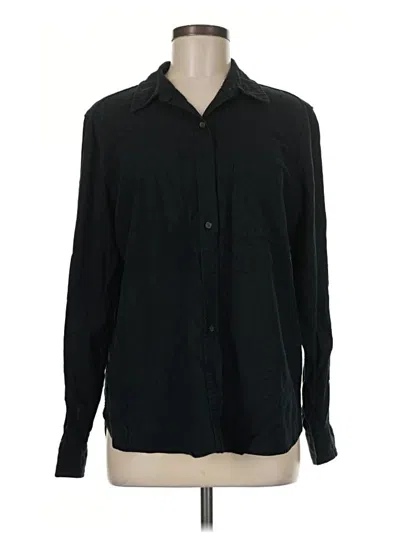 Pre-owned Universal Thread Long Sleeve Button Down Shirt In Black
