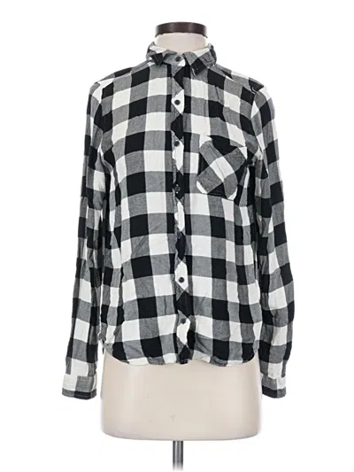 Pre-owned Universal Thread Long Sleeve Button Down Shirt In Black