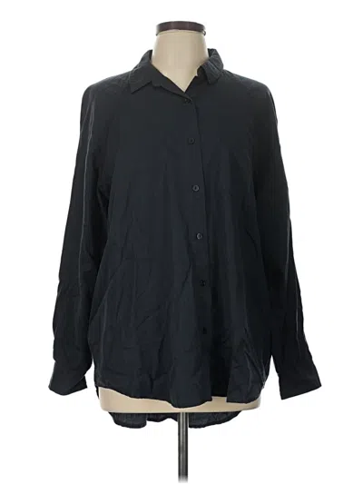 Pre-owned Universal Thread Long Sleeve Button Down Shirt In Black