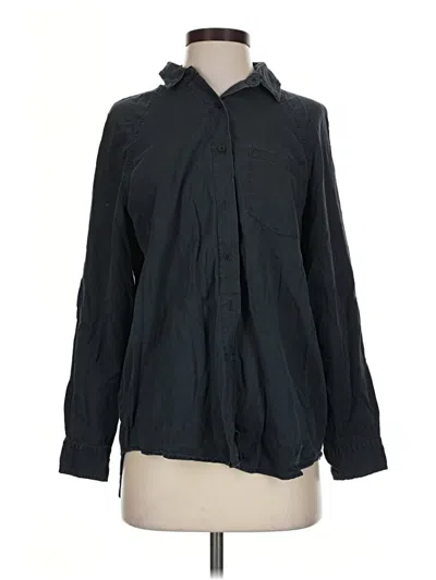 Pre-owned Universal Thread Long Sleeve Button Down Shirt In Black