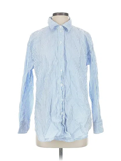 Pre-owned Universal Thread Long Sleeve Button Down Shirt In Blue
