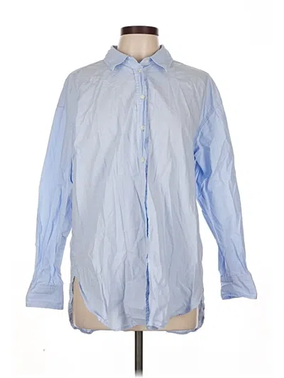 Pre-owned Universal Thread Long Sleeve Button Down Shirt In Blue