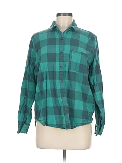 Pre-owned Universal Thread Long Sleeve Button Down Shirt In Blue