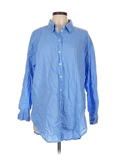 Pre-owned Universal Thread Long Sleeve Button Down Shirt In Blue
