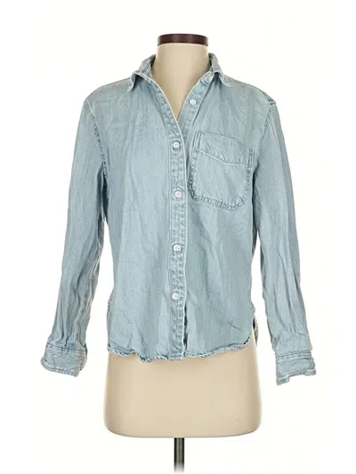 Pre-owned Universal Thread Long Sleeve Button Down Shirt In Blue