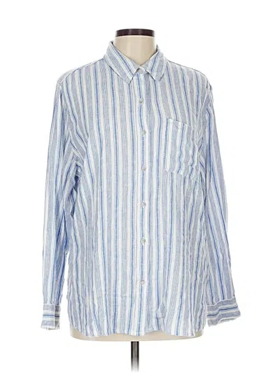 Pre-owned Universal Thread Long Sleeve Button Down Shirt In Blue