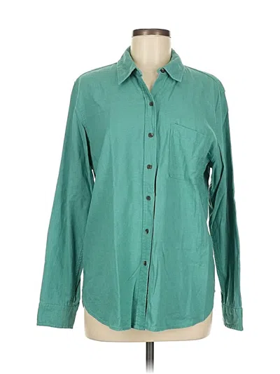 Pre-owned Universal Thread Long Sleeve Button Down Shirt In Blue