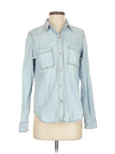 Pre-owned Universal Thread Long Sleeve Button Down Shirt In Blue