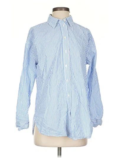 Pre-owned Universal Thread Long Sleeve Button Down Shirt In Blue